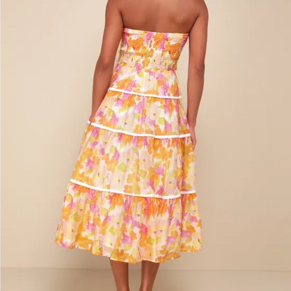 Sunlight Aura Orange Floral Dress from Lulus - Picture 5 of 5